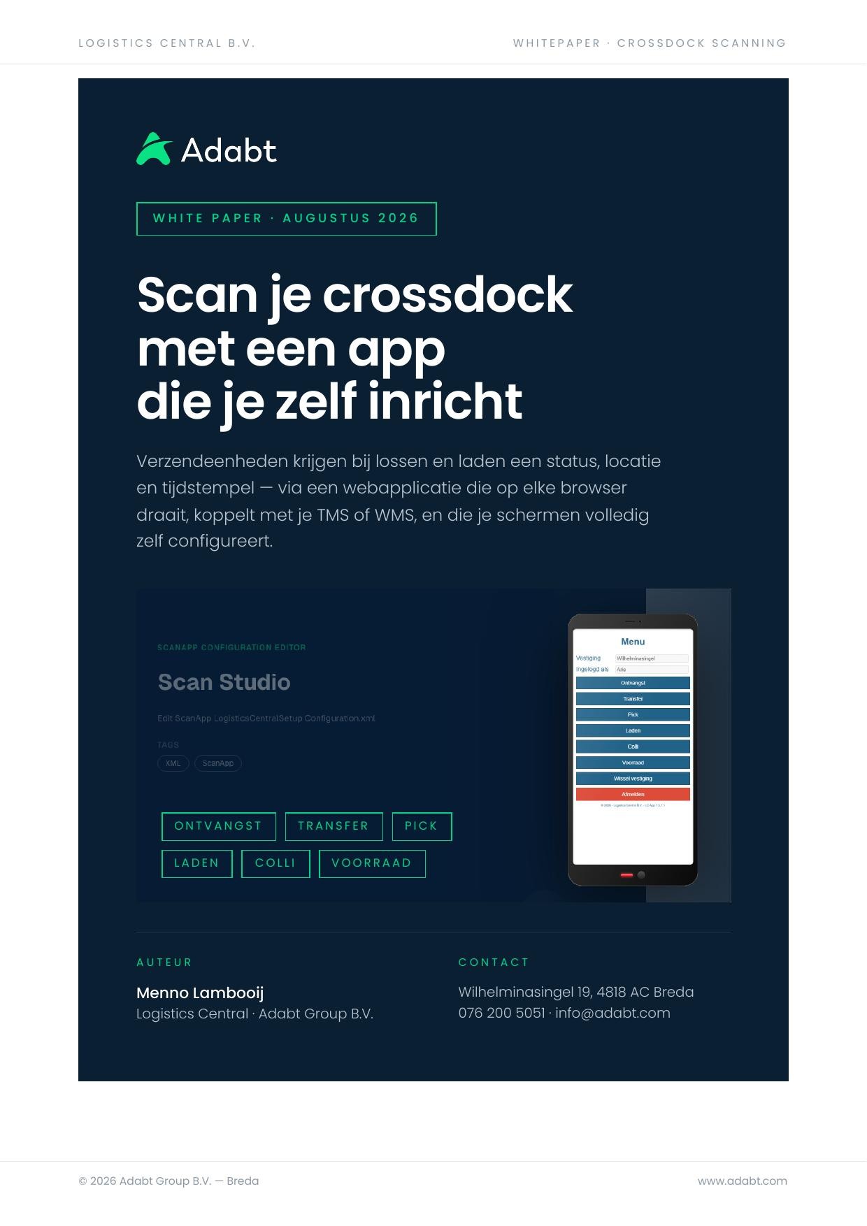 Cover Scan je crossdock met een app die je zelf inricht